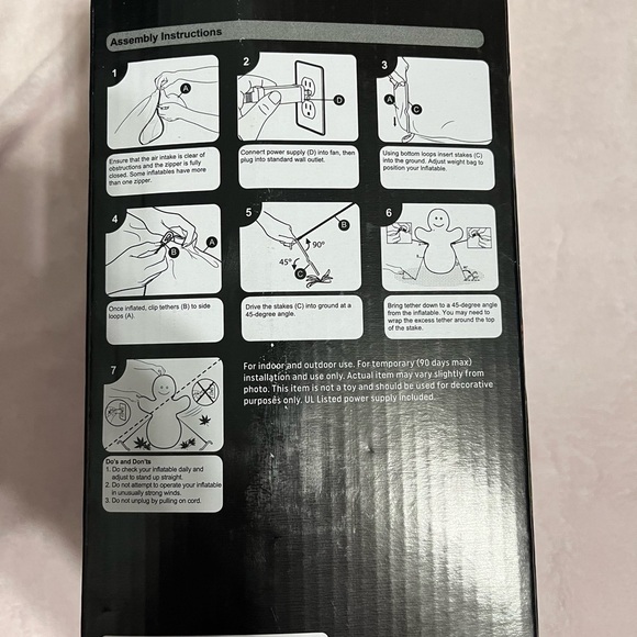 Spooky Village Inflatable Ghost Kid. 3.5 Feet Tall. Indoor Outdoor Use. NWT. - Picture 3 of 3